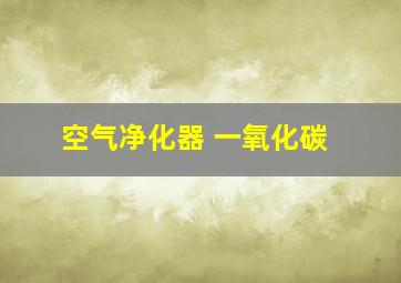 空气净化器 一氧化碳